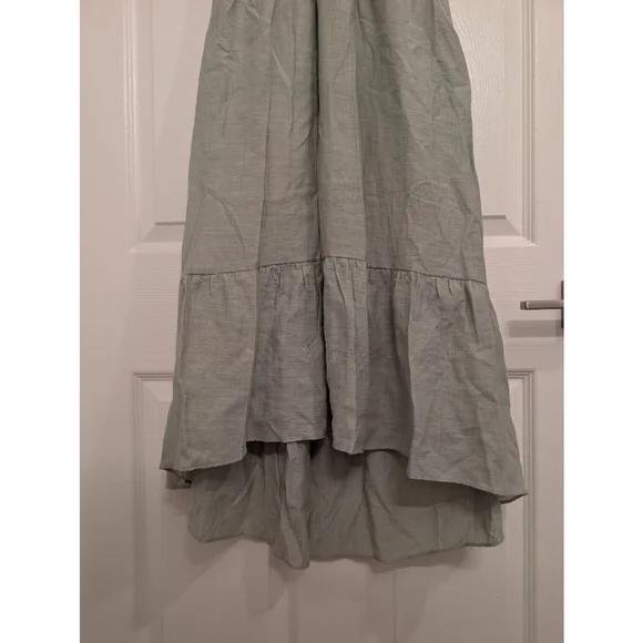 NEW Neon Blush Sage Green Cottagcore Milkmaid Hi-Low Dress S Maternity Friendly - Picture 3 of 7